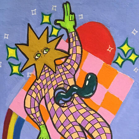 &quot;star guy&quot; - gouache and ink on paper, 2022